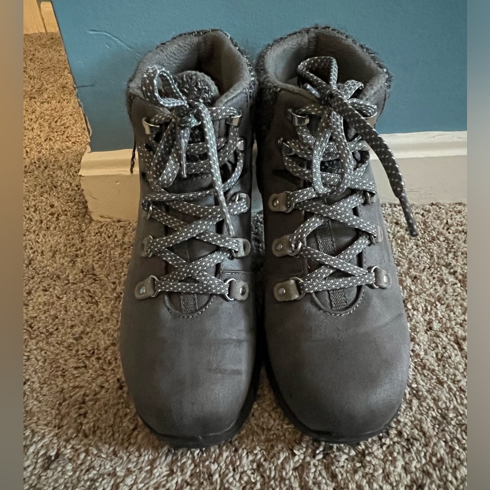 Grey Sketchers Boots